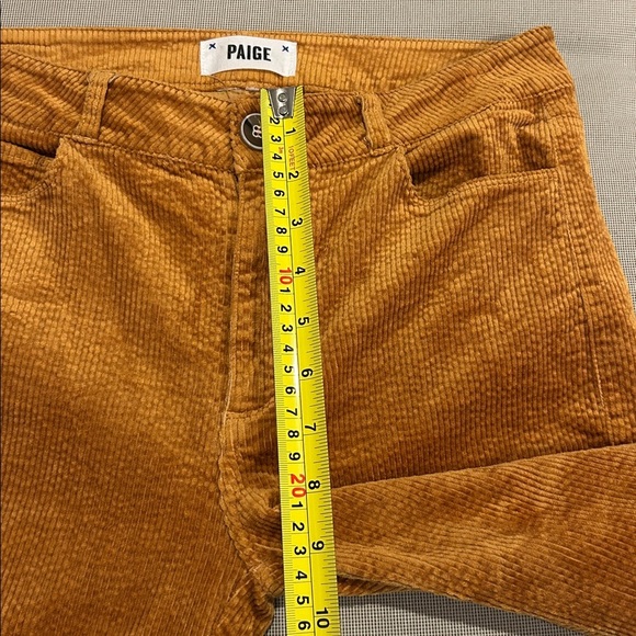 Paige Orange Rust Hoxton Corduroy Cropped Cords Women's Size 28 - Picture 5 of 12